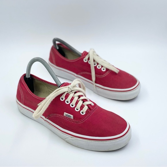 Vans red authentic men’s size 8 - Picture 3 of 6